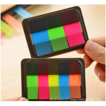 Transparent Pet Sticky Notes, Neon Color Memo Pad with Box